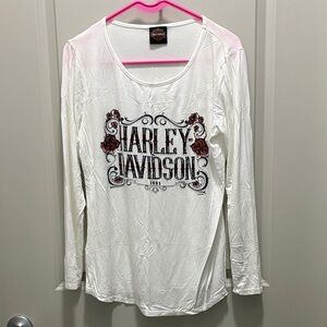 Harley-Davidson Women's Cream Long Sleeve Tee